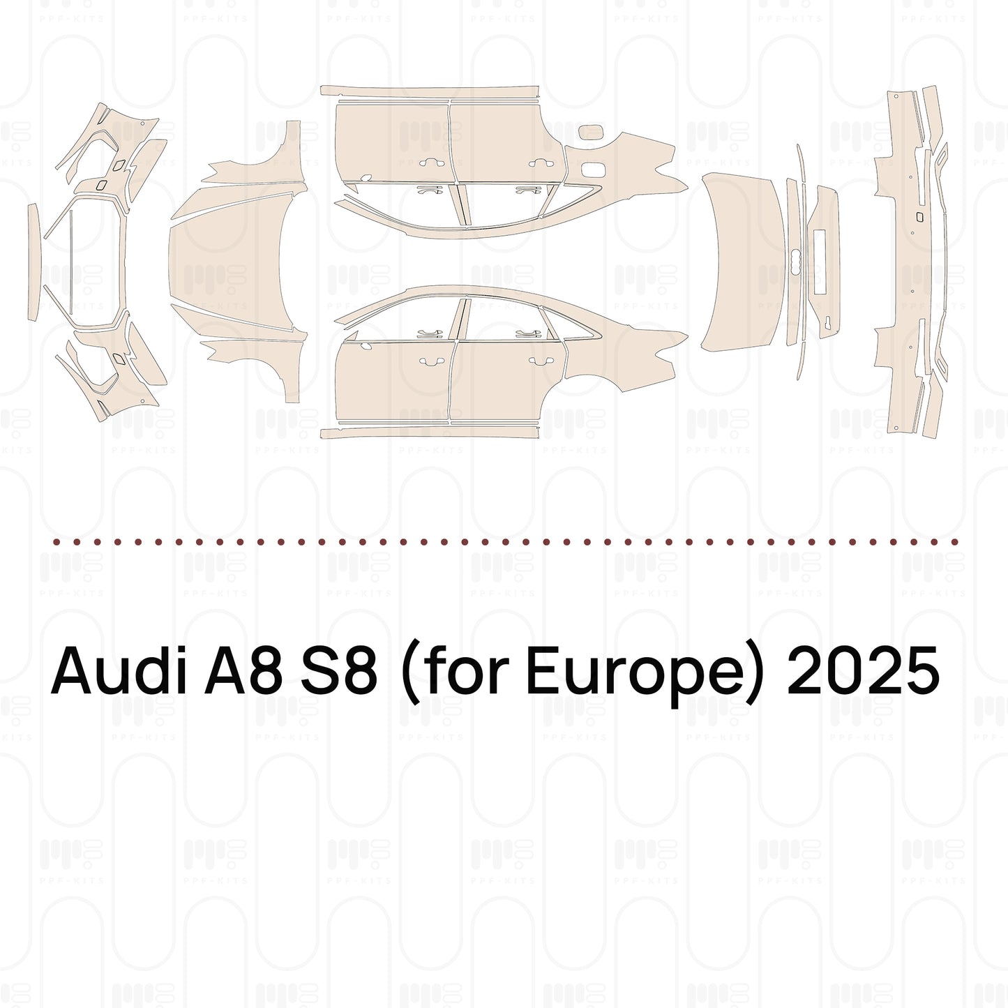 PPF prédécoupé Audi A8 S8 (for Europe) 2025