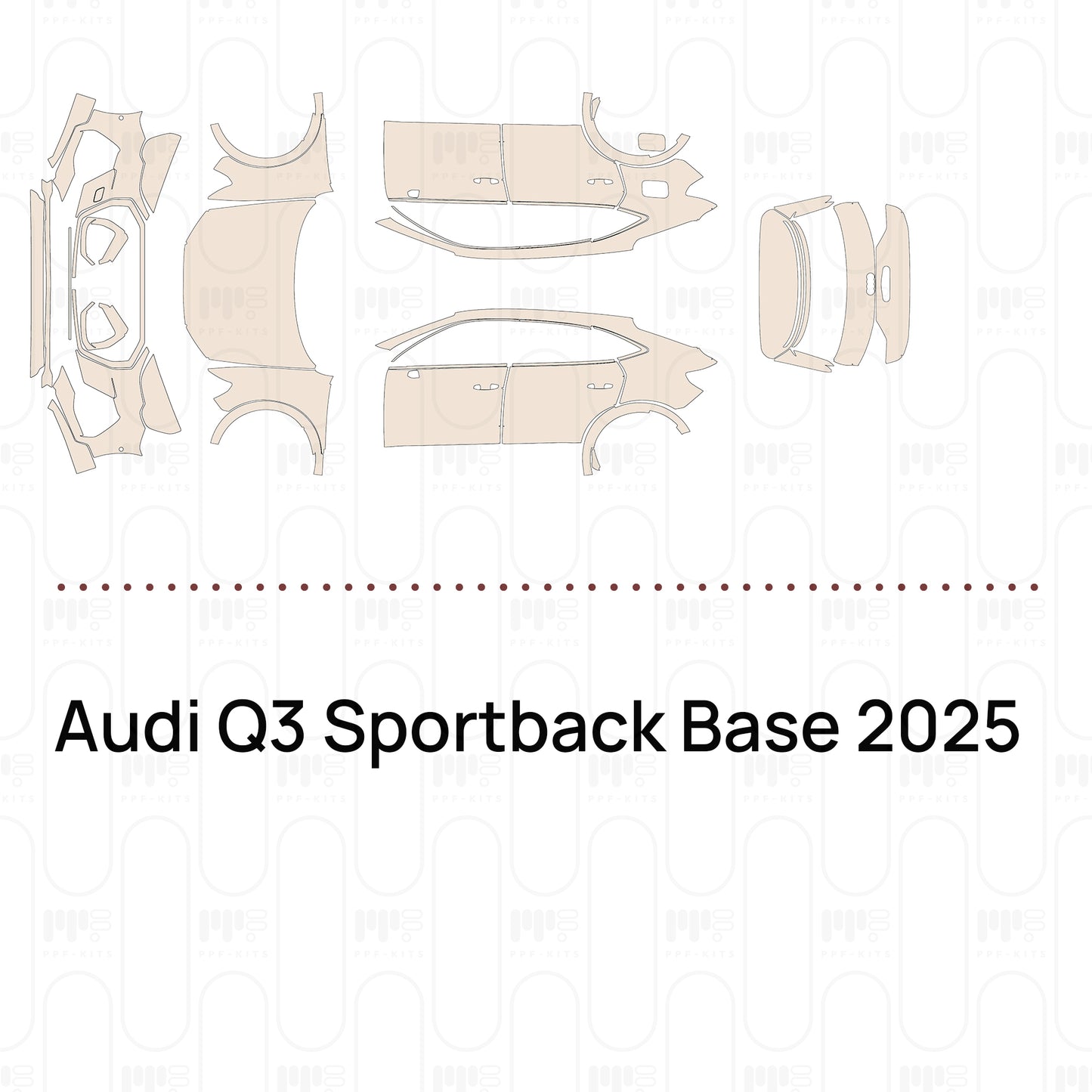 PPF prédécoupé Audi Q3 Sportback Base 2025