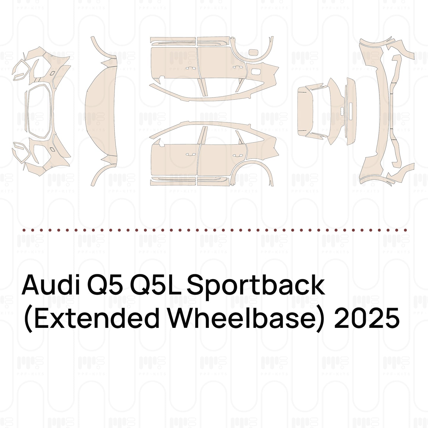 PPF prédécoupé Audi Q5 Q5L Sportback (Extended Wheelbase) 2025