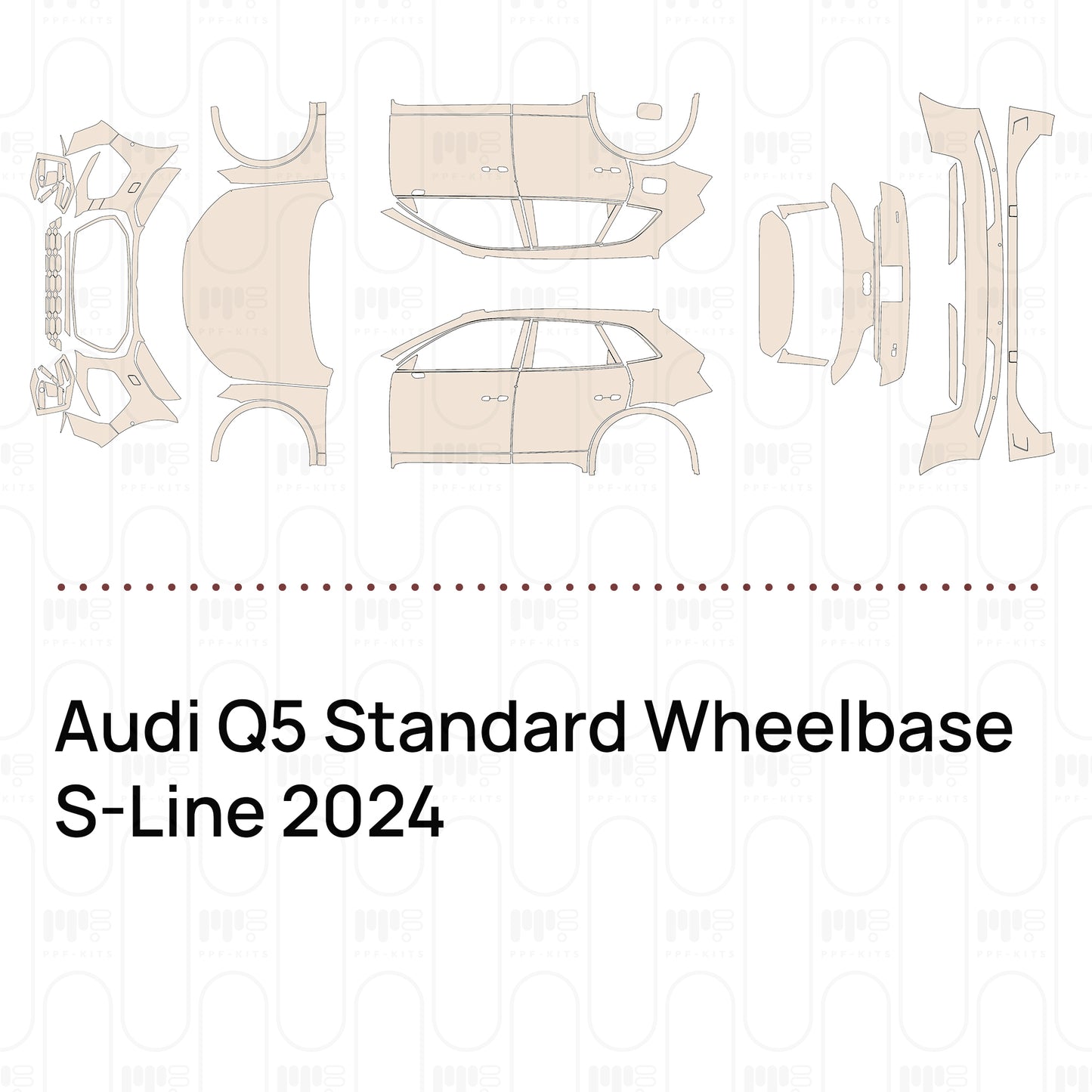 PPF prédécoupé Audi Q5 Standard Wheelbase S-Line 2024