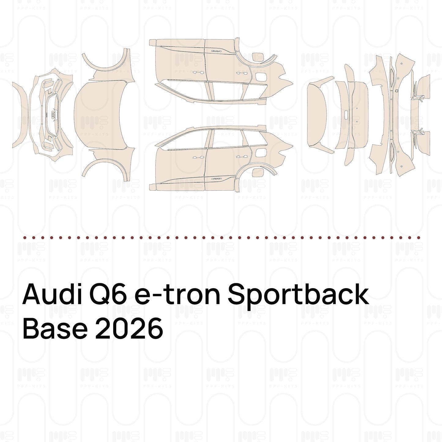 PPF prédécoupé Audi Q6 e-tron Sportback Base 2026