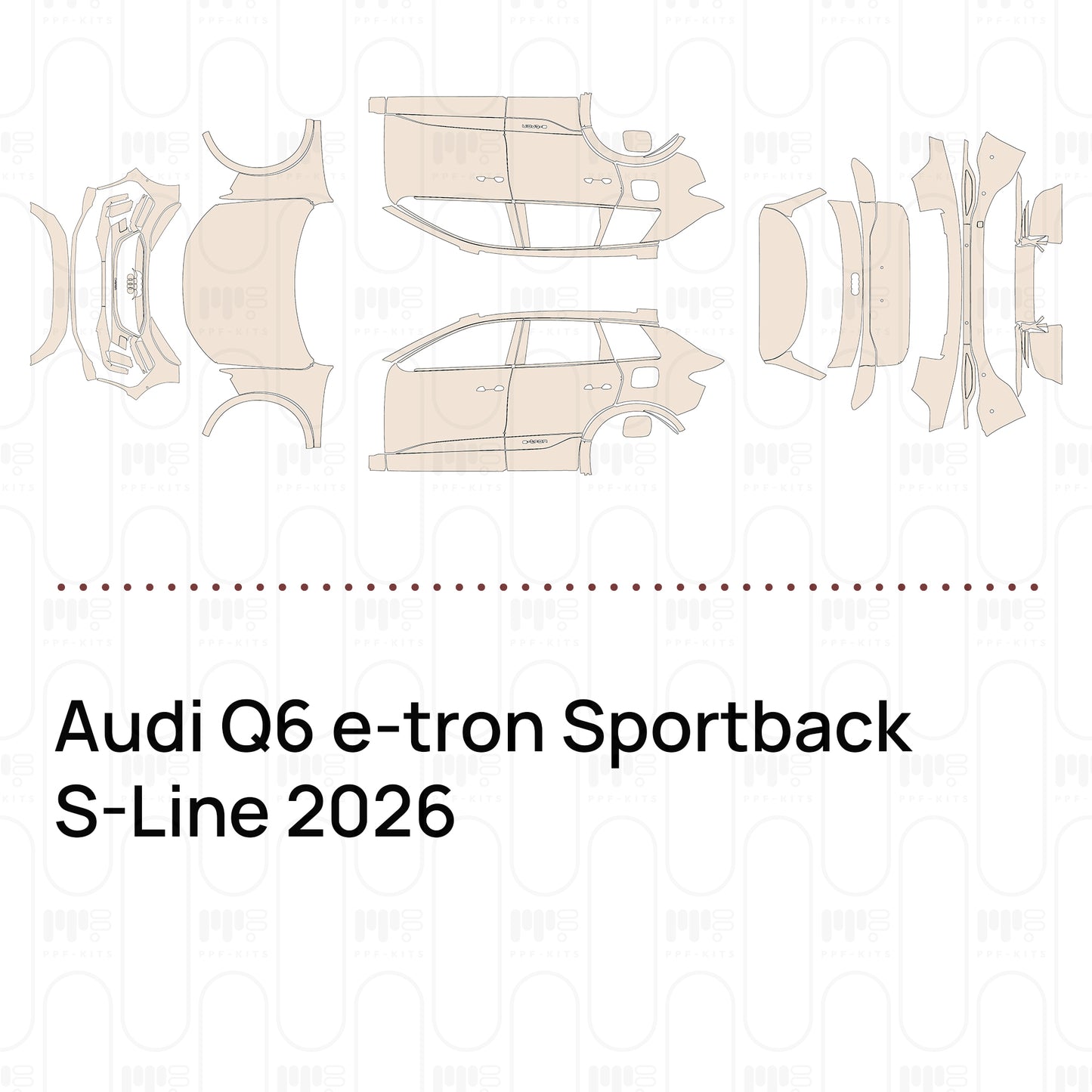 PPF prédécoupé Audi Q6 e-tron Sportback S-Line 2026