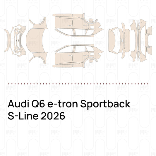 PPF prédécoupé Audi Q6 e-tron Sportback S-Line 2026