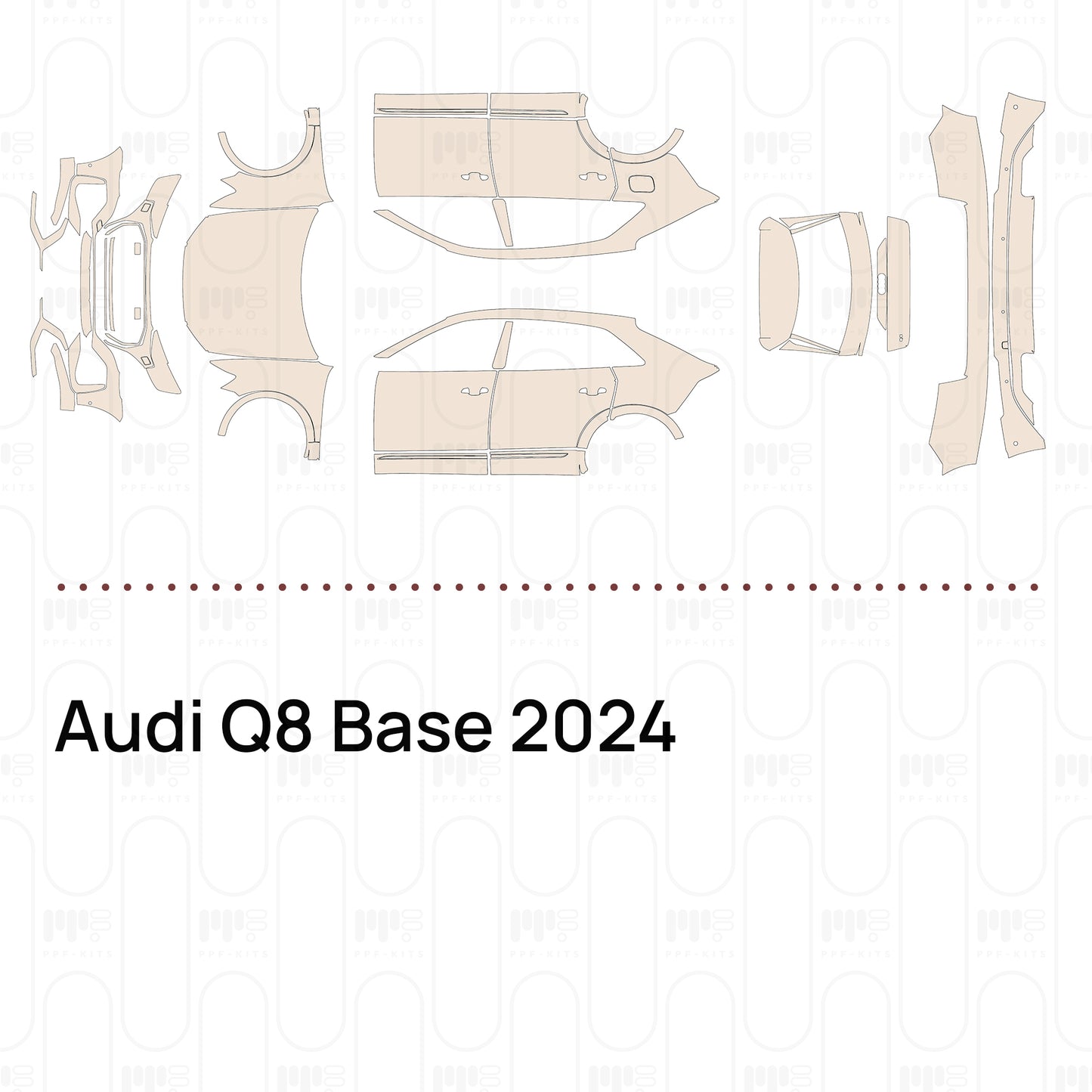 PPF prédécoupé Audi Q8 Base 2024