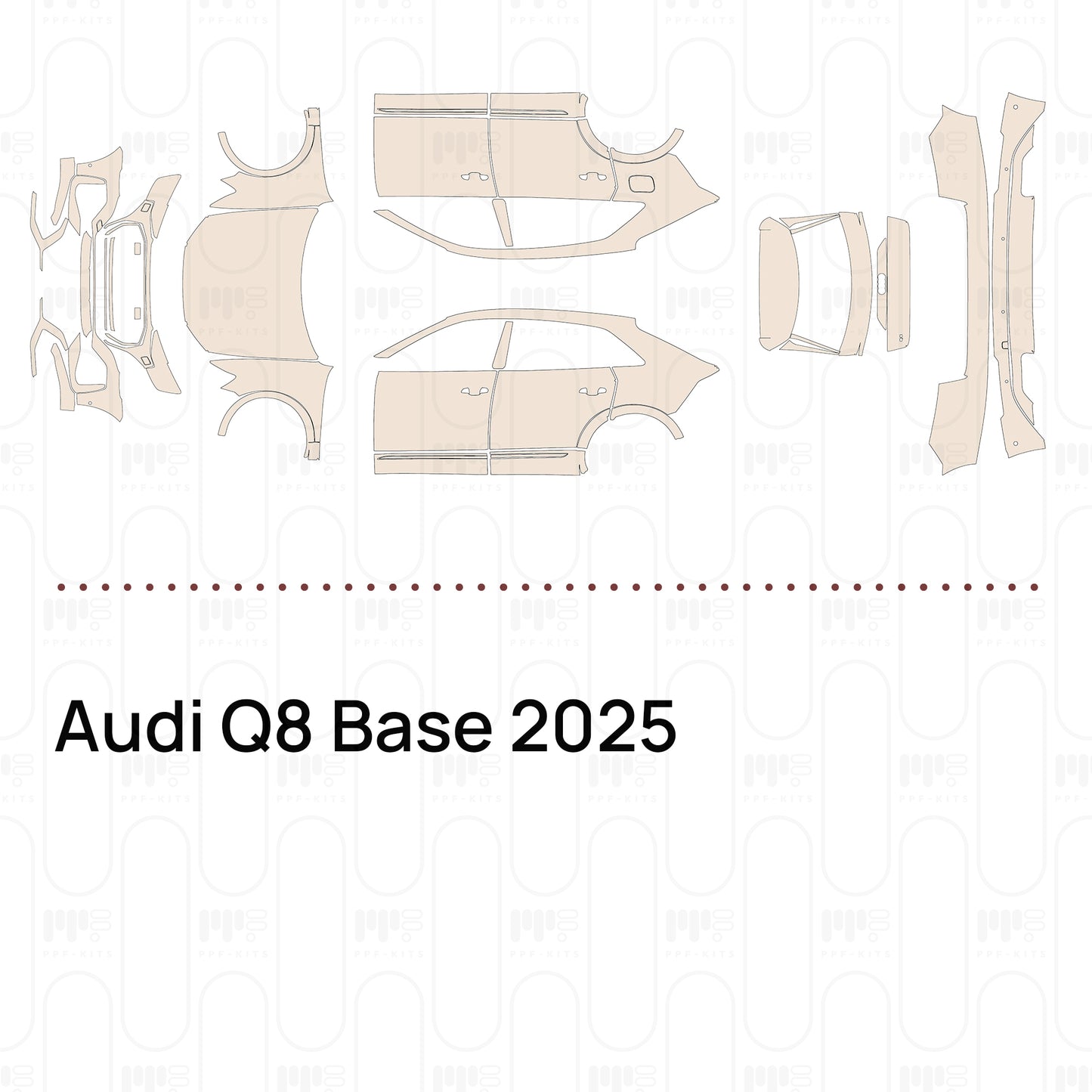 PPF prédécoupé Audi Q8 Base 2025