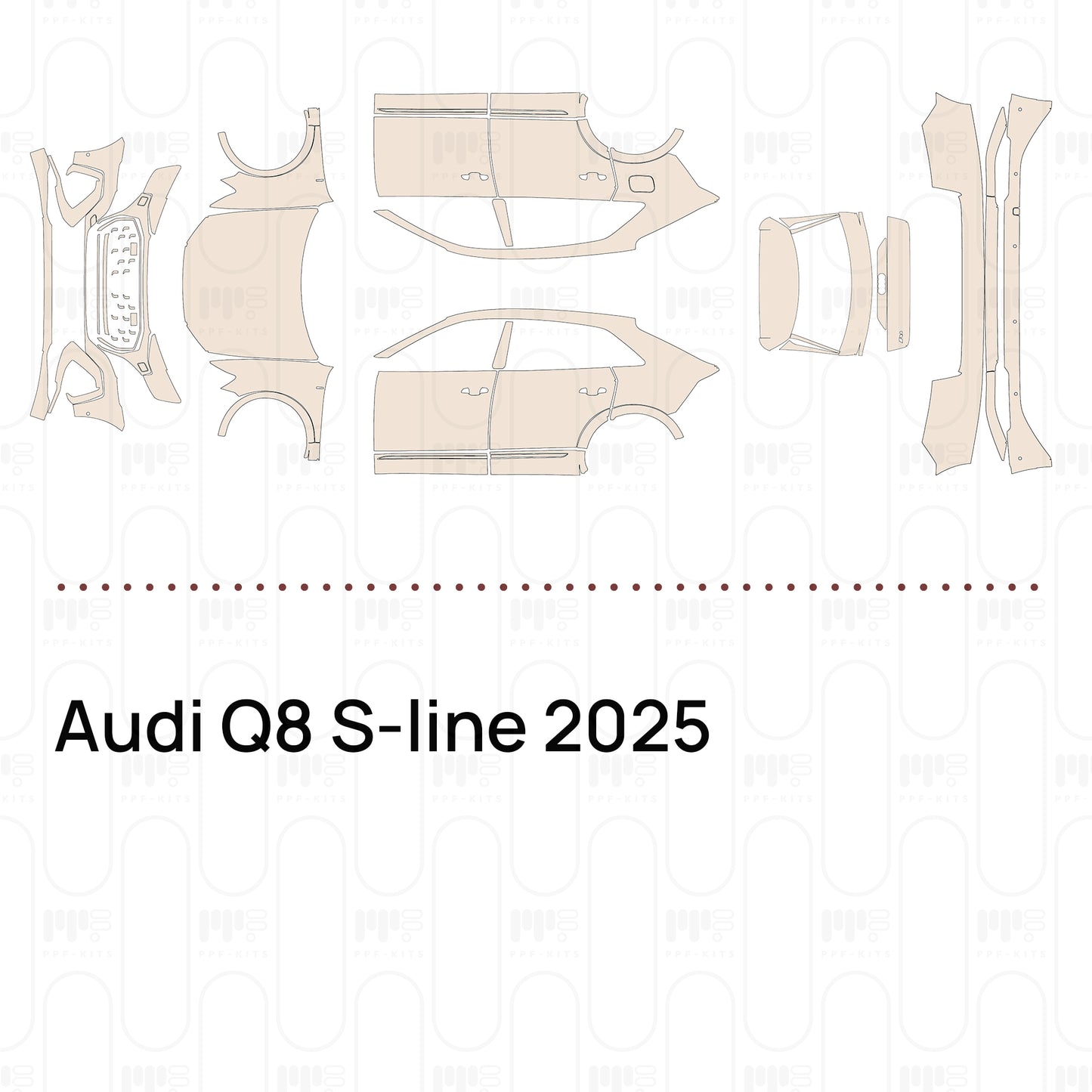 PPF prédécoupé Audi Q8 S-line 2025