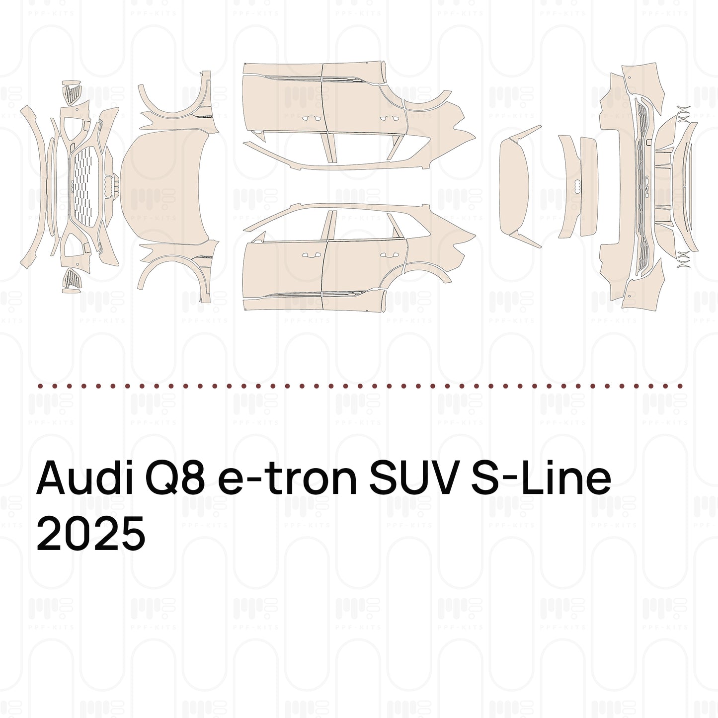 PPF prédécoupé Audi Q8 e-tron SUV S-Line 2025
