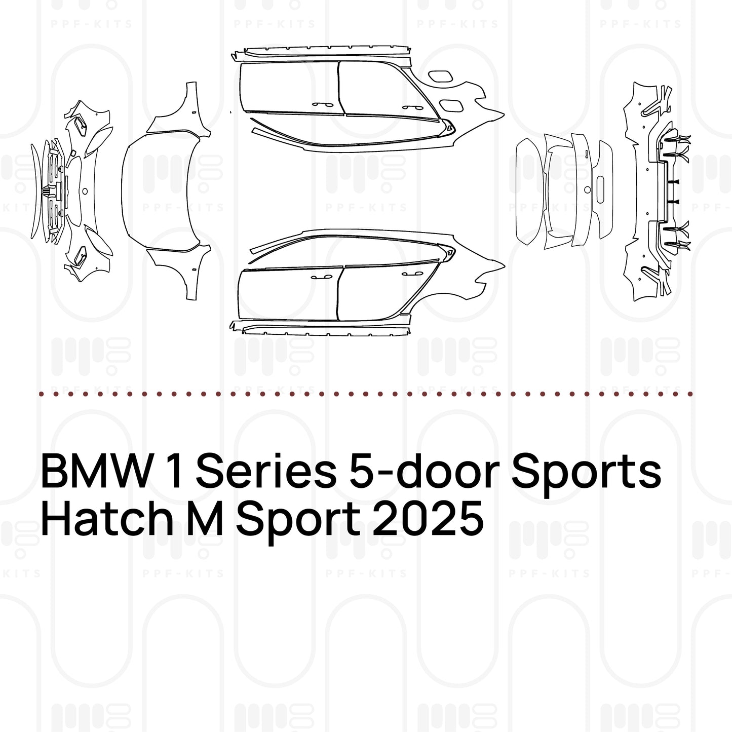 Pre-Cut PPF BMW 1 Series 5-door Sports Hatch M Sport 2025