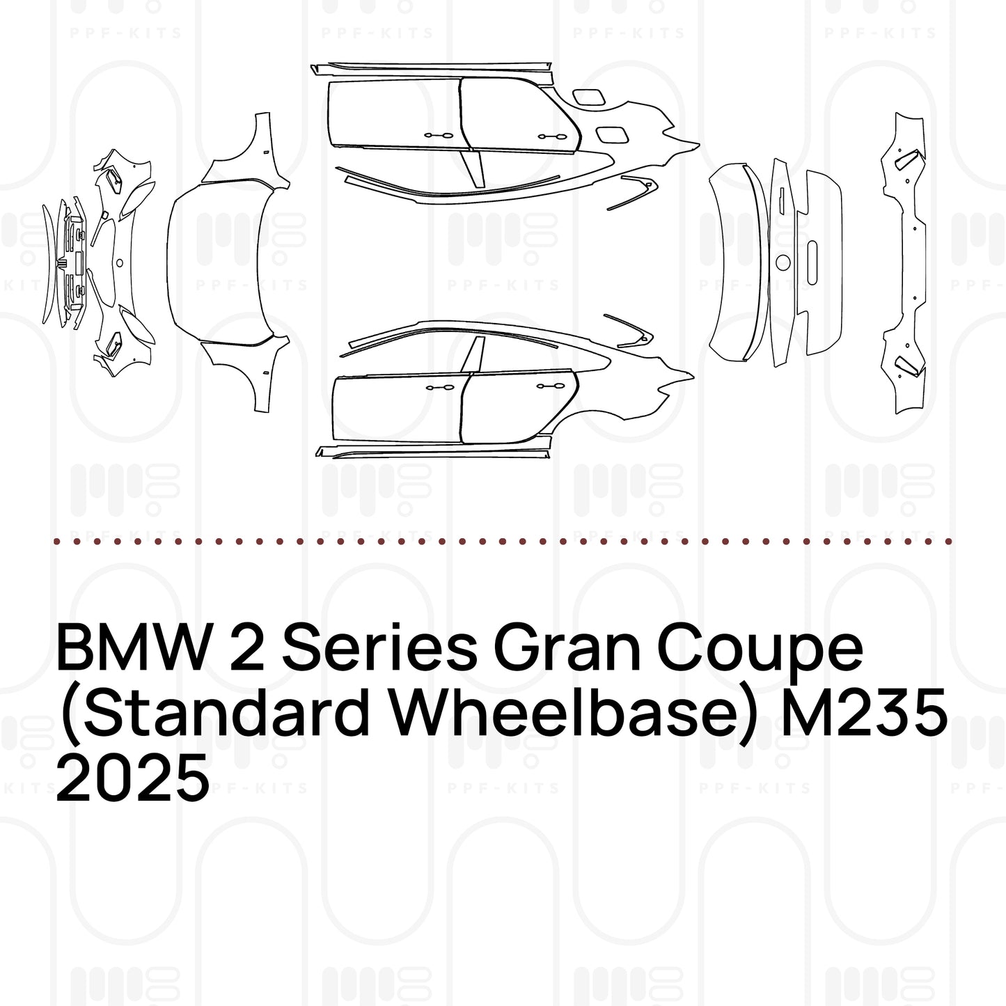 PPF prédécoupé BMW 2 Series Gran Coupe (Standard Wheelbase) M235 2025
