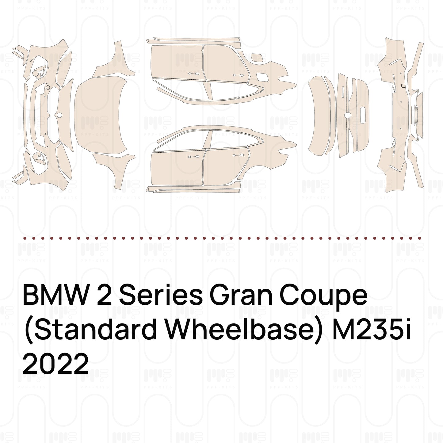 PPF prédécoupé BMW 2 Series Gran Coupe (Standard Wheelbase) M235i 2022