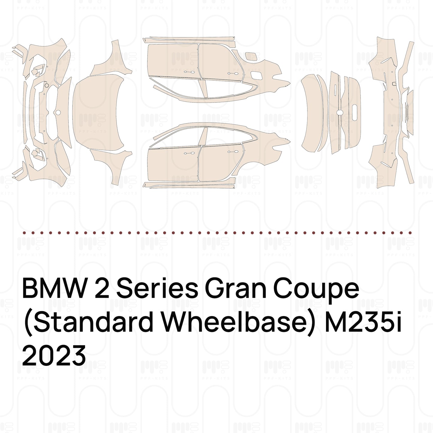 PPF prédécoupé BMW 2 Series Gran Coupe (Standard Wheelbase) M235i 2023
