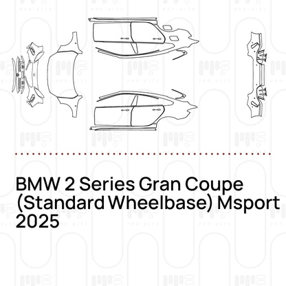 PPF prédécoupé BMW 2 Series Gran Coupe (Standard Wheelbase) Msport 2025