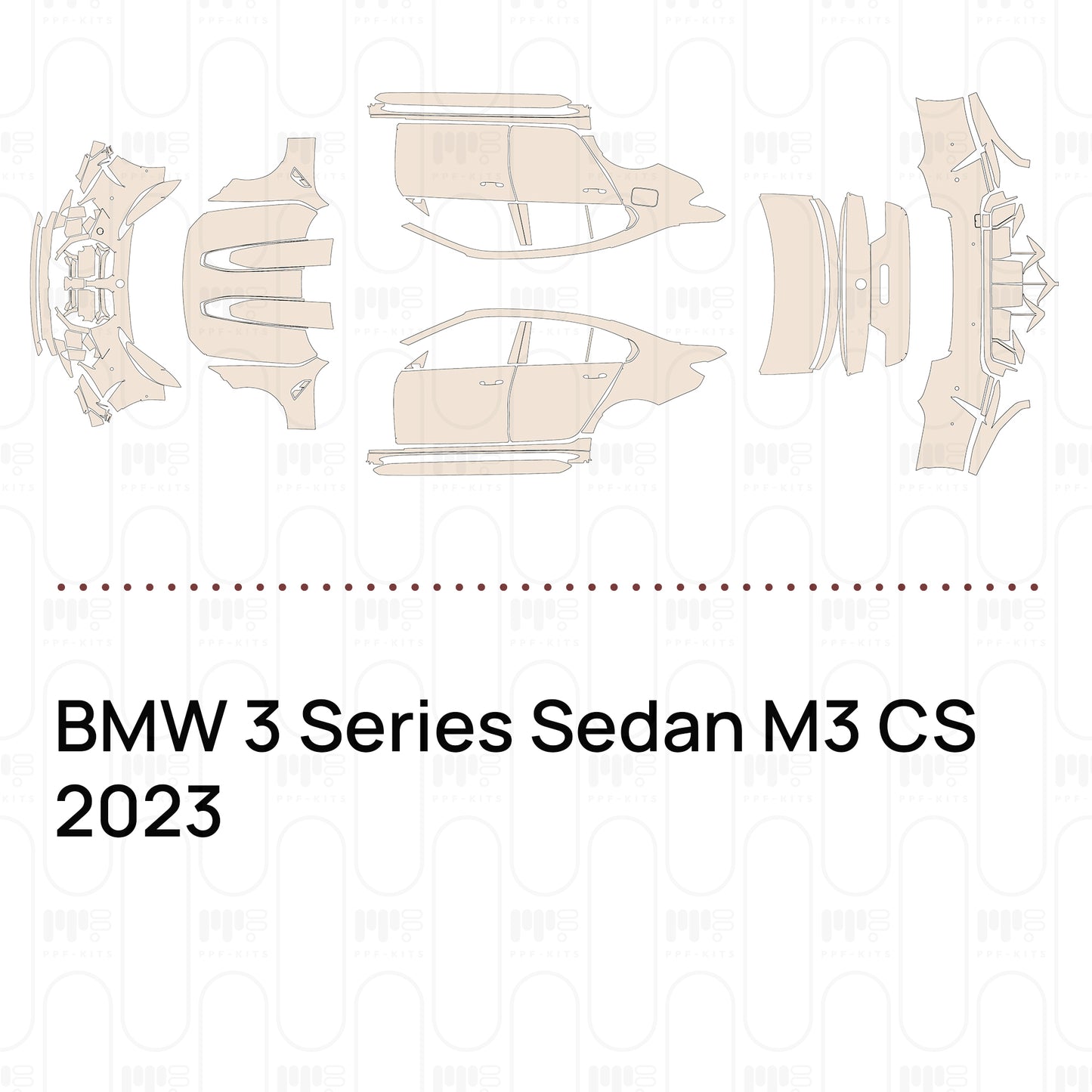 PPF prédécoupé BMW 3 Series Sedan M3 CS 2023