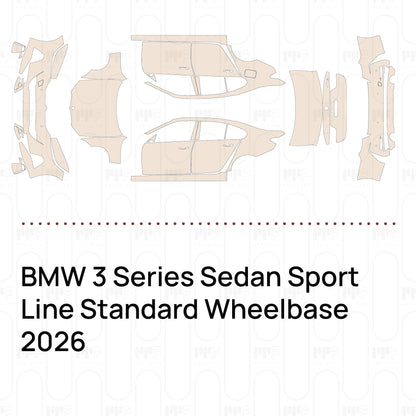 PPF prédécoupé BMW 3 Series Sedan Sport Line Standard Wheelbase 2026