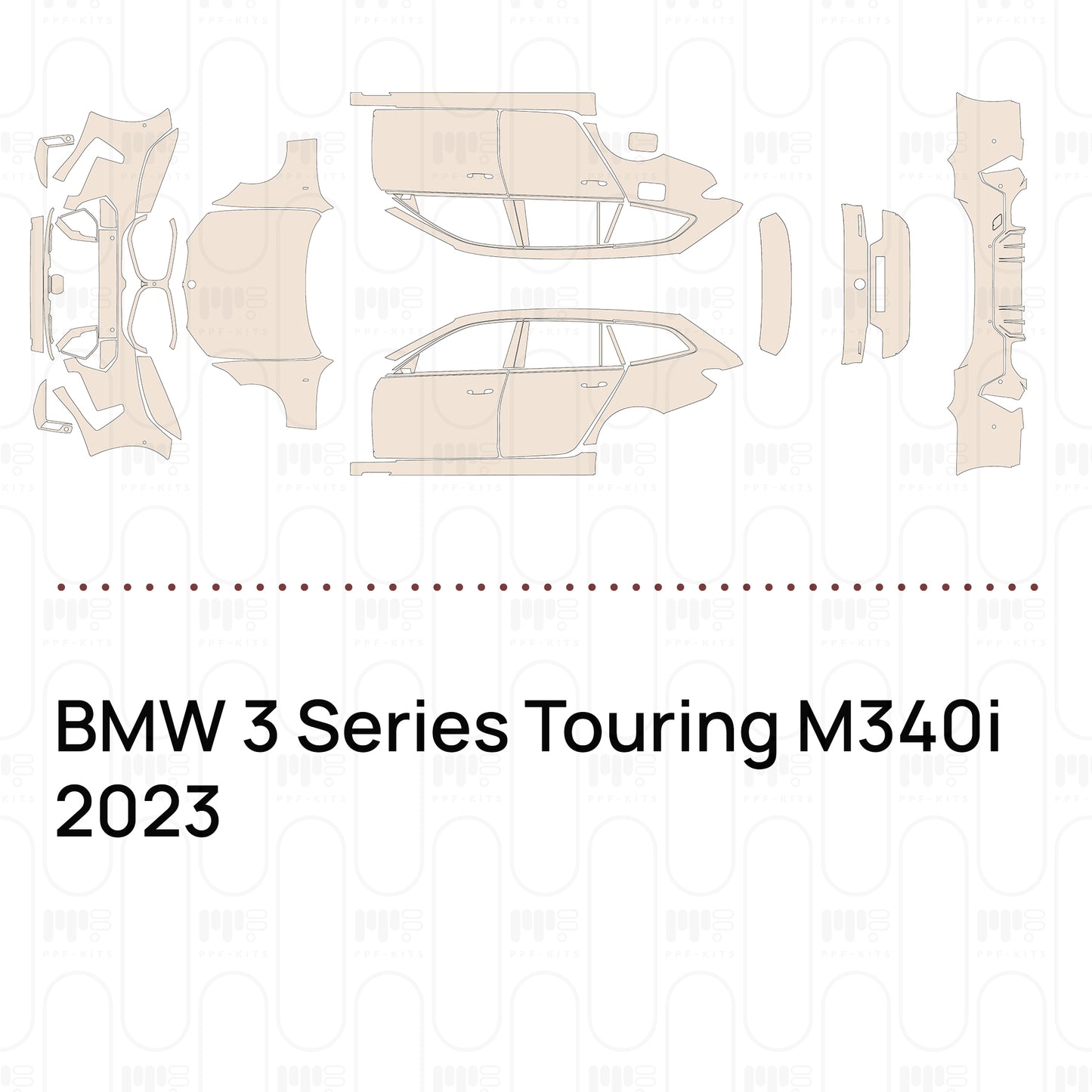 PPF prédécoupé BMW 3 Series Touring M340i 2023