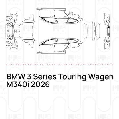 PPF prédécoupé BMW 3 Series Touring Wagen M340i 2026