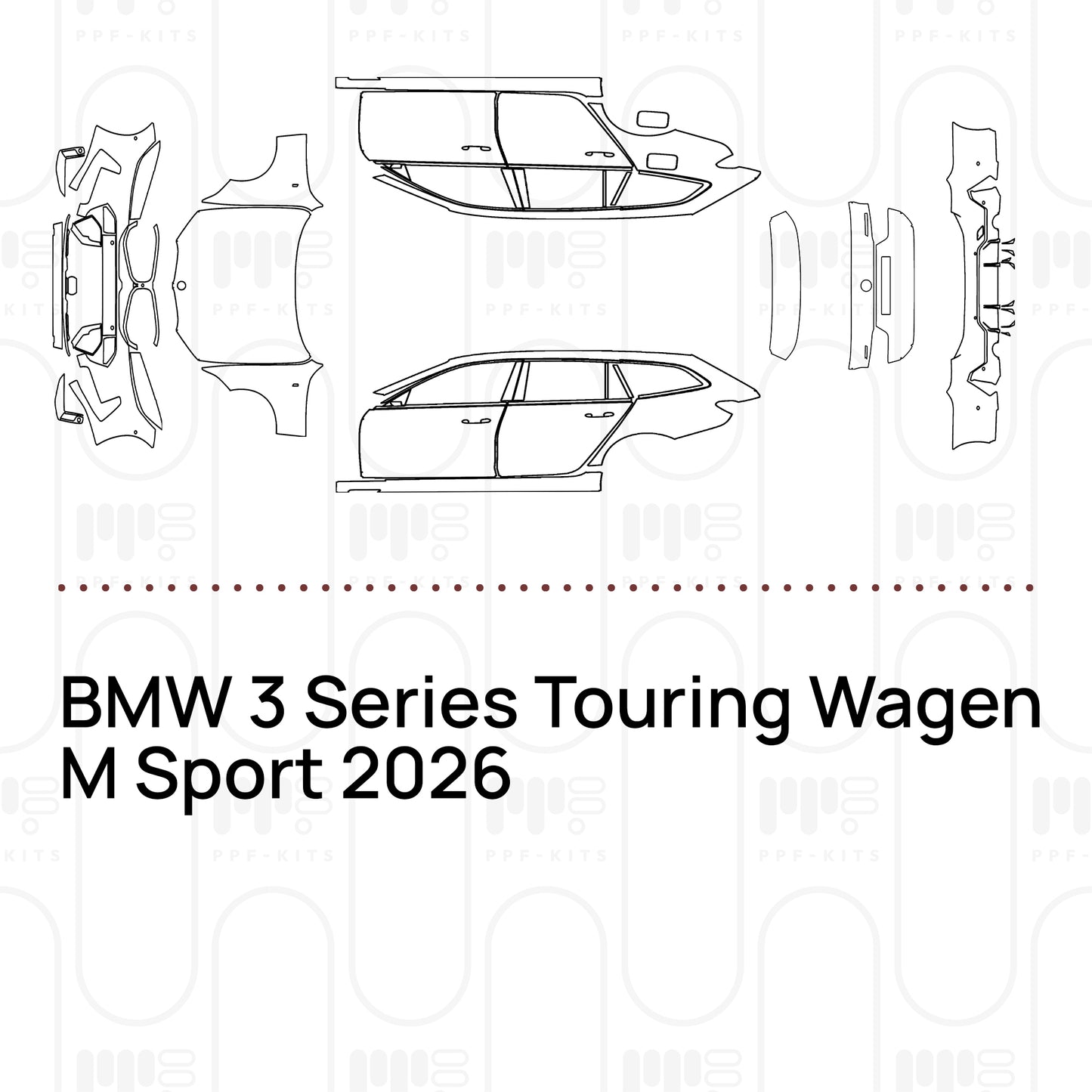 PPF prédécoupé BMW 3 Series Touring Wagen M Sport 2026