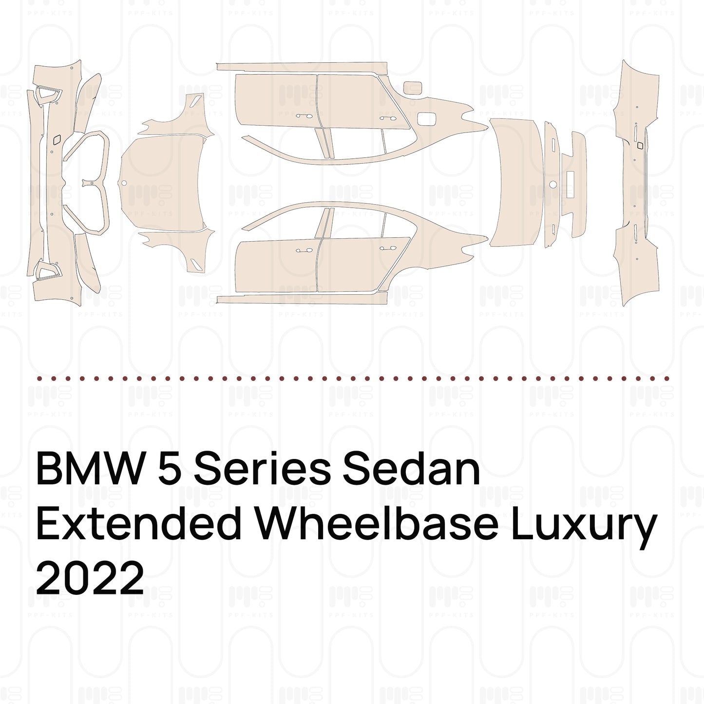 PPF prédécoupé BMW 5 Series Sedan Extended Wheelbase Luxury 2022