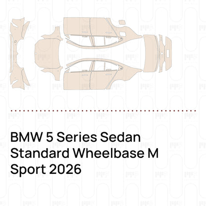 PPF prédécoupé BMW 5 Series Sedan Standard Wheelbase M Sport 2026