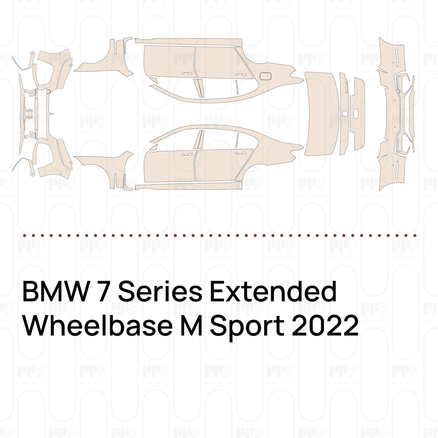 PPF prédécoupé BMW 7 Series Extended Wheelbase M Sport 2022