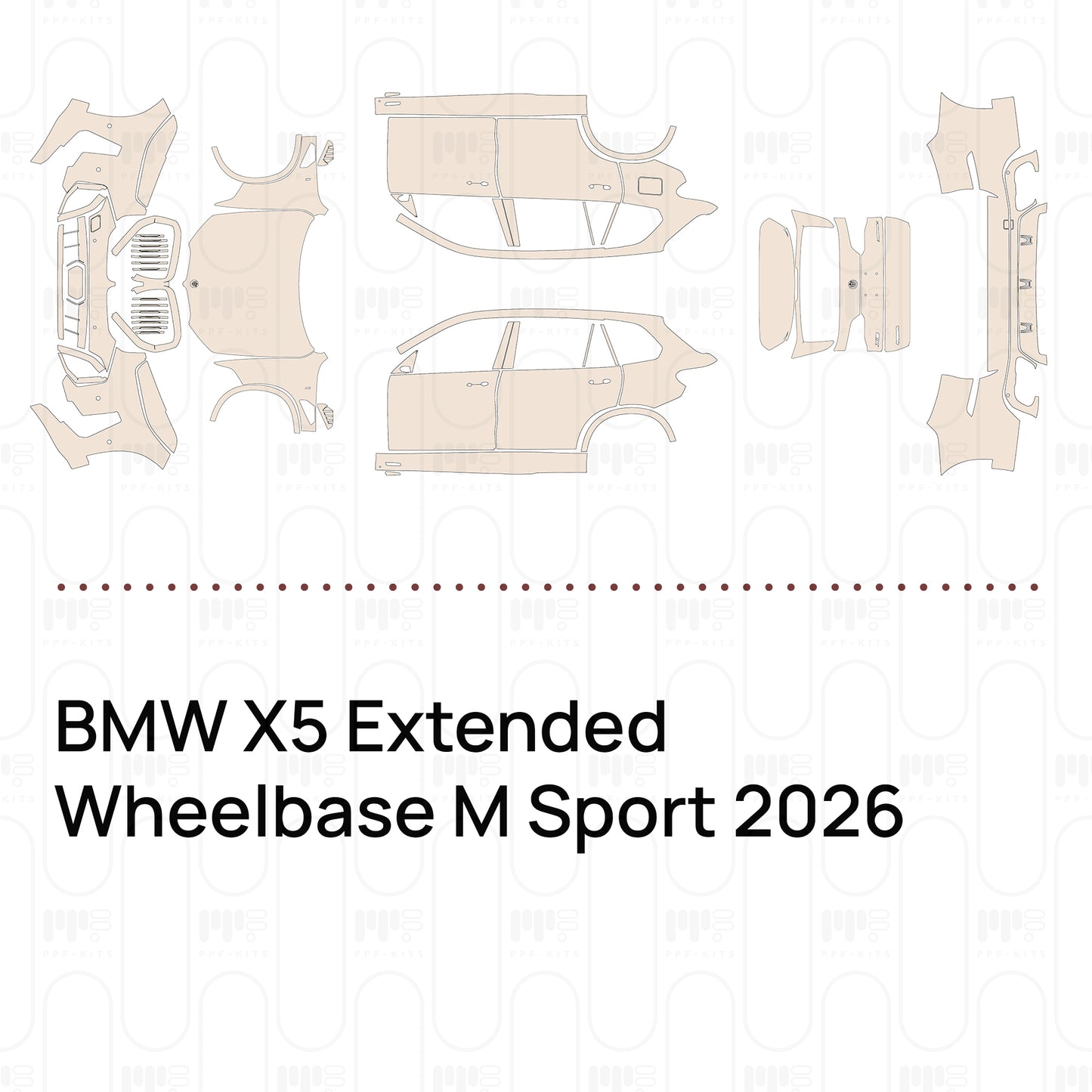 PPF prédécoupé BMW X5 Extended Wheelbase M Sport 2026