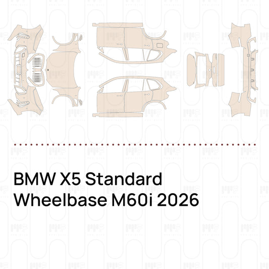 PPF prédécoupé BMW X5 Standard Wheelbase M60i 2026