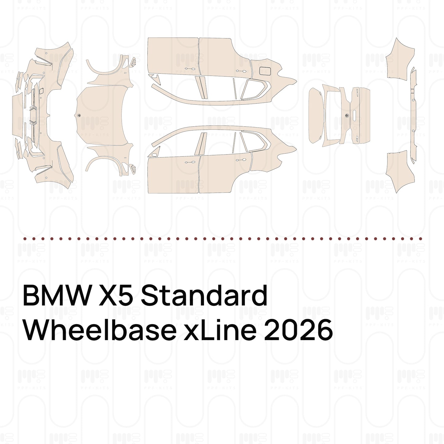 PPF prédécoupé BMW X5 Standard Wheelbase xLine 2026