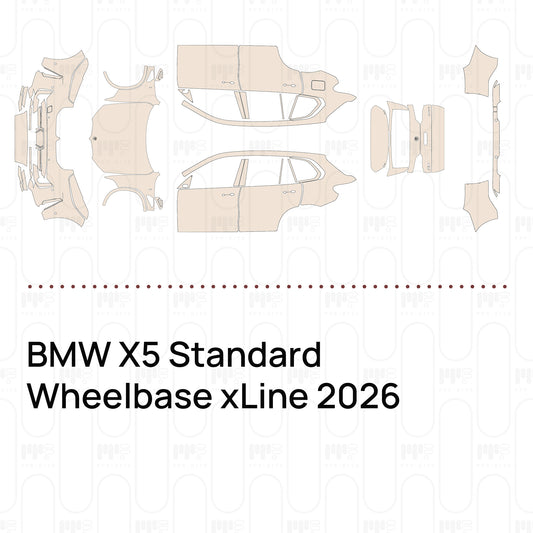 PPF prédécoupé BMW X5 Standard Wheelbase xLine 2026