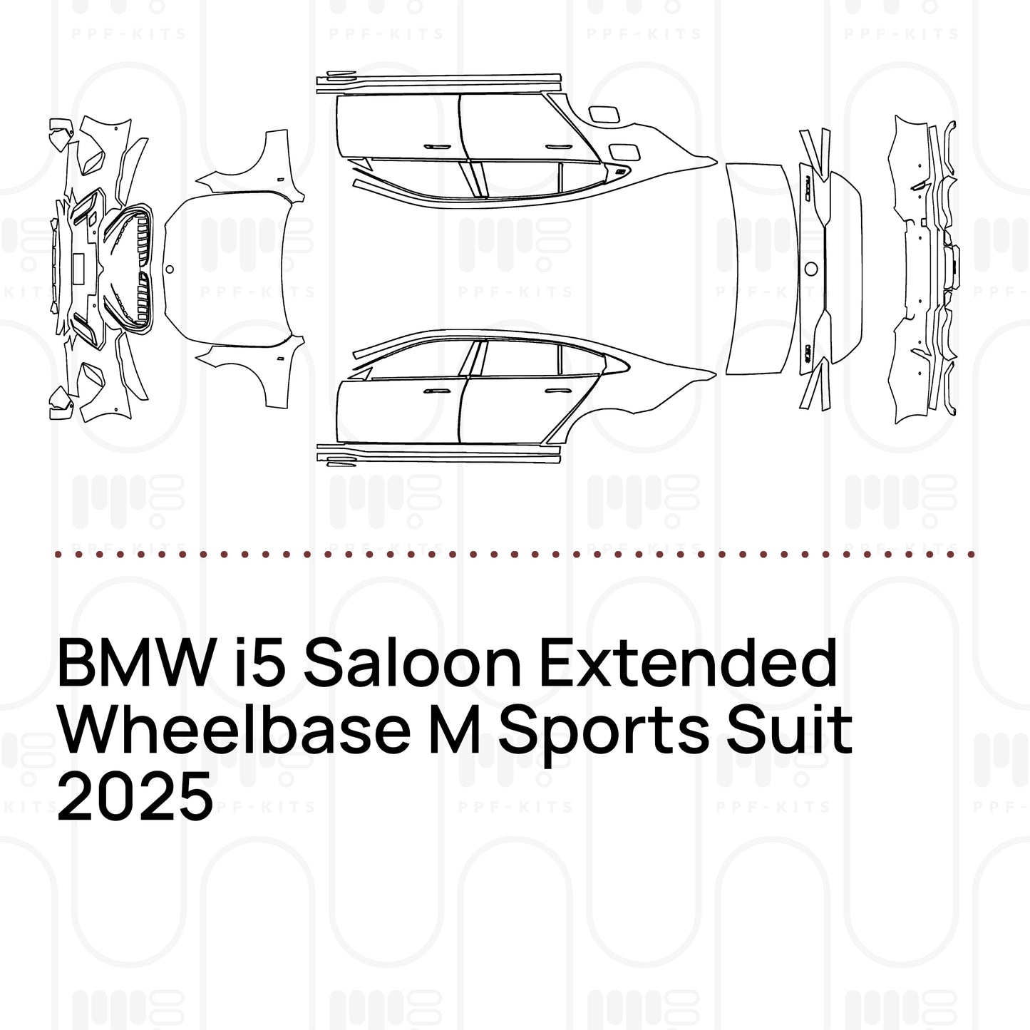 PPF prédécoupé BMW i5 Saloon Extended Wheelbase M Sports Suit 2025