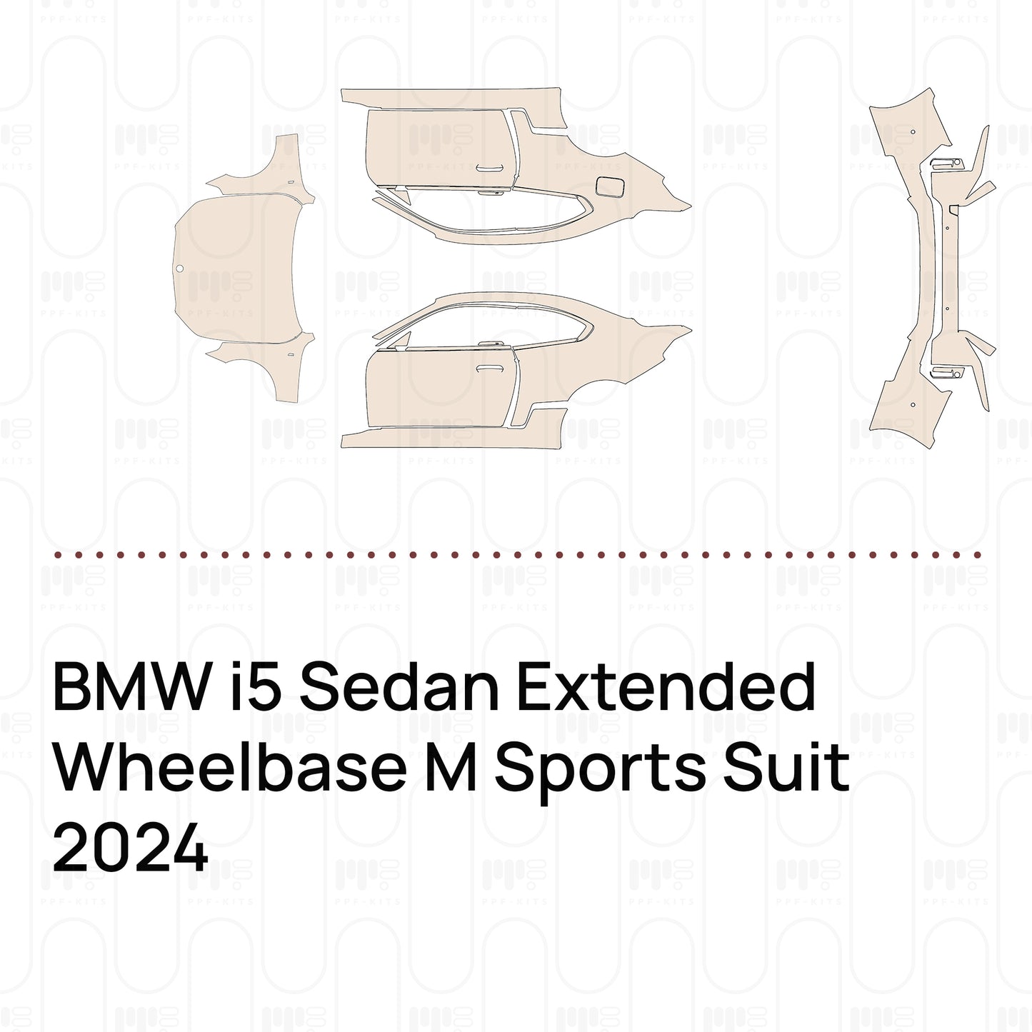 PPF prédécoupé BMW i5 Sedan Extended Wheelbase M Sports Suit 2024