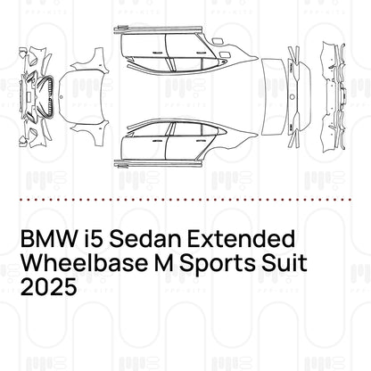 PPF prédécoupé BMW i5 Sedan Extended Wheelbase M Sports Suit 2025