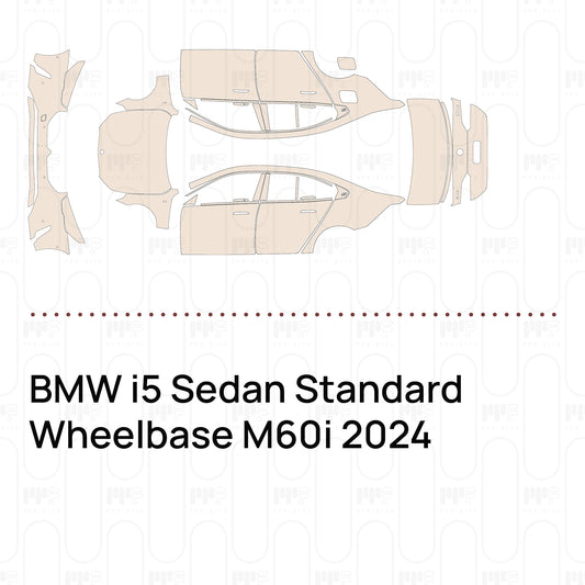 PPF prédécoupé BMW i5 Sedan Standard Wheelbase M60i 2024