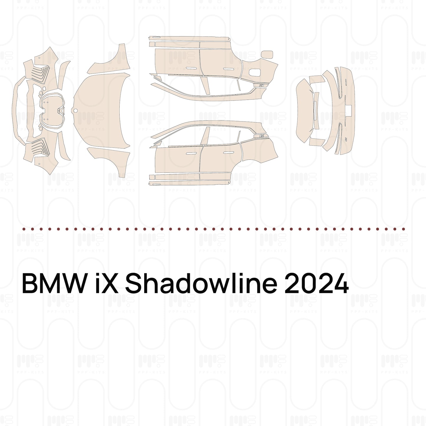 PPF prédécoupé BMW iX Shadowline 2024