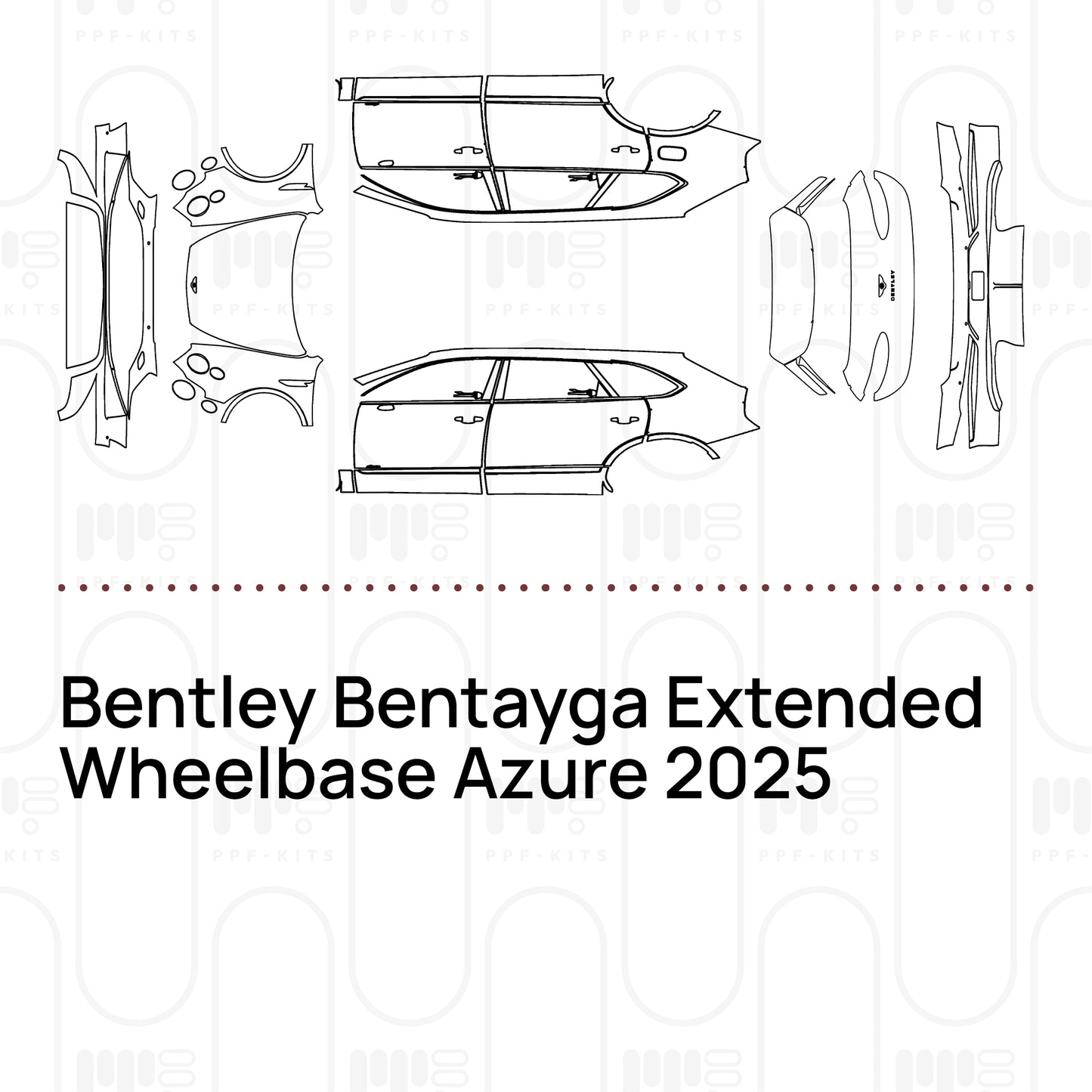 PPF prédécoupé Bentley Bentayga Extended Wheelbase Azure 2025