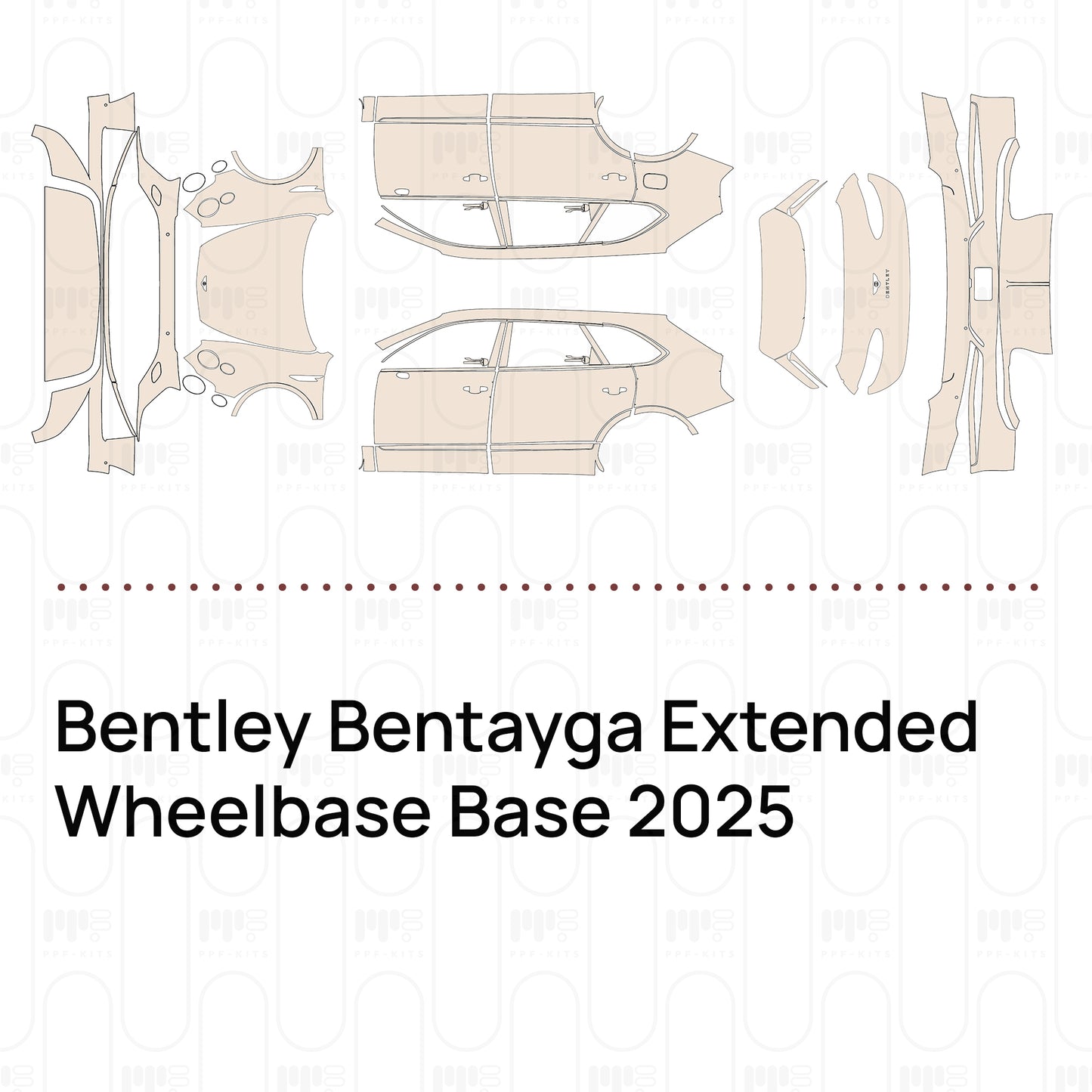 PPF prédécoupé Bentley Bentayga Extended Wheelbase Base 2025