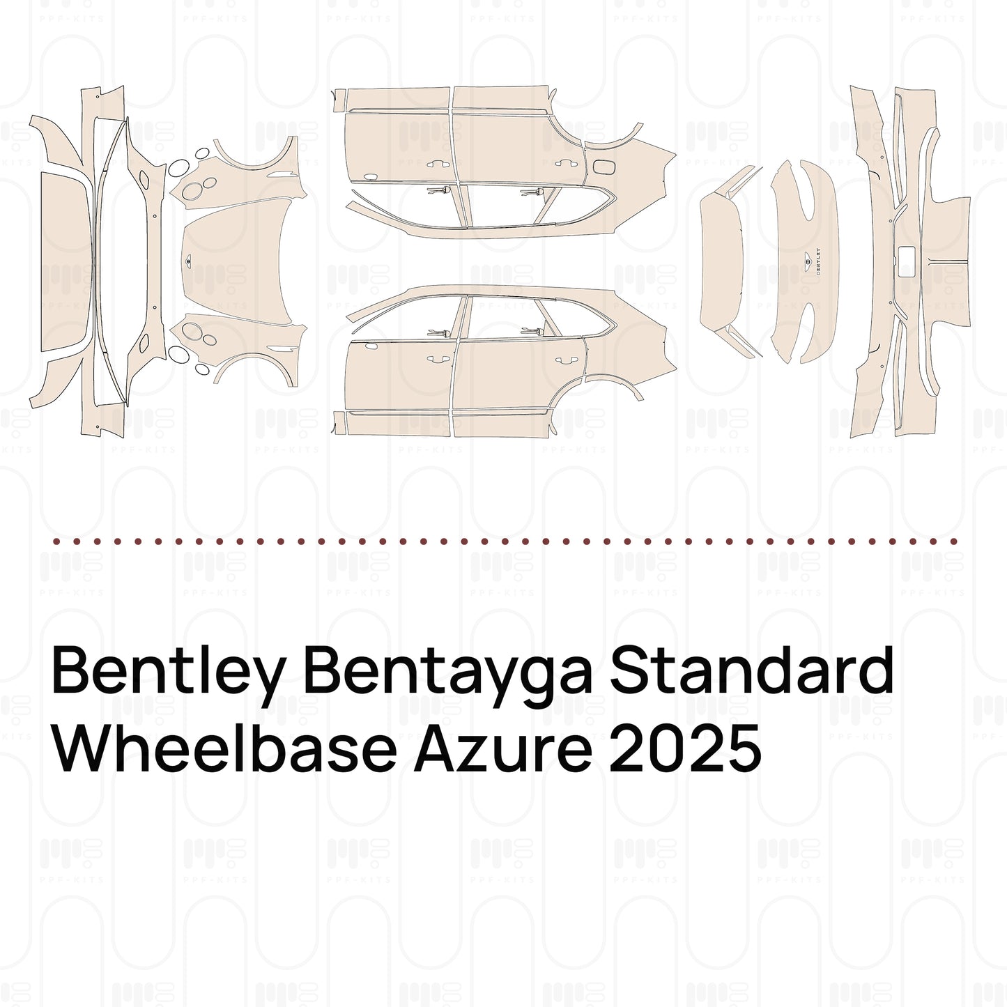 PPF prédécoupé Bentley Bentayga Standard Wheelbase Azure 2025