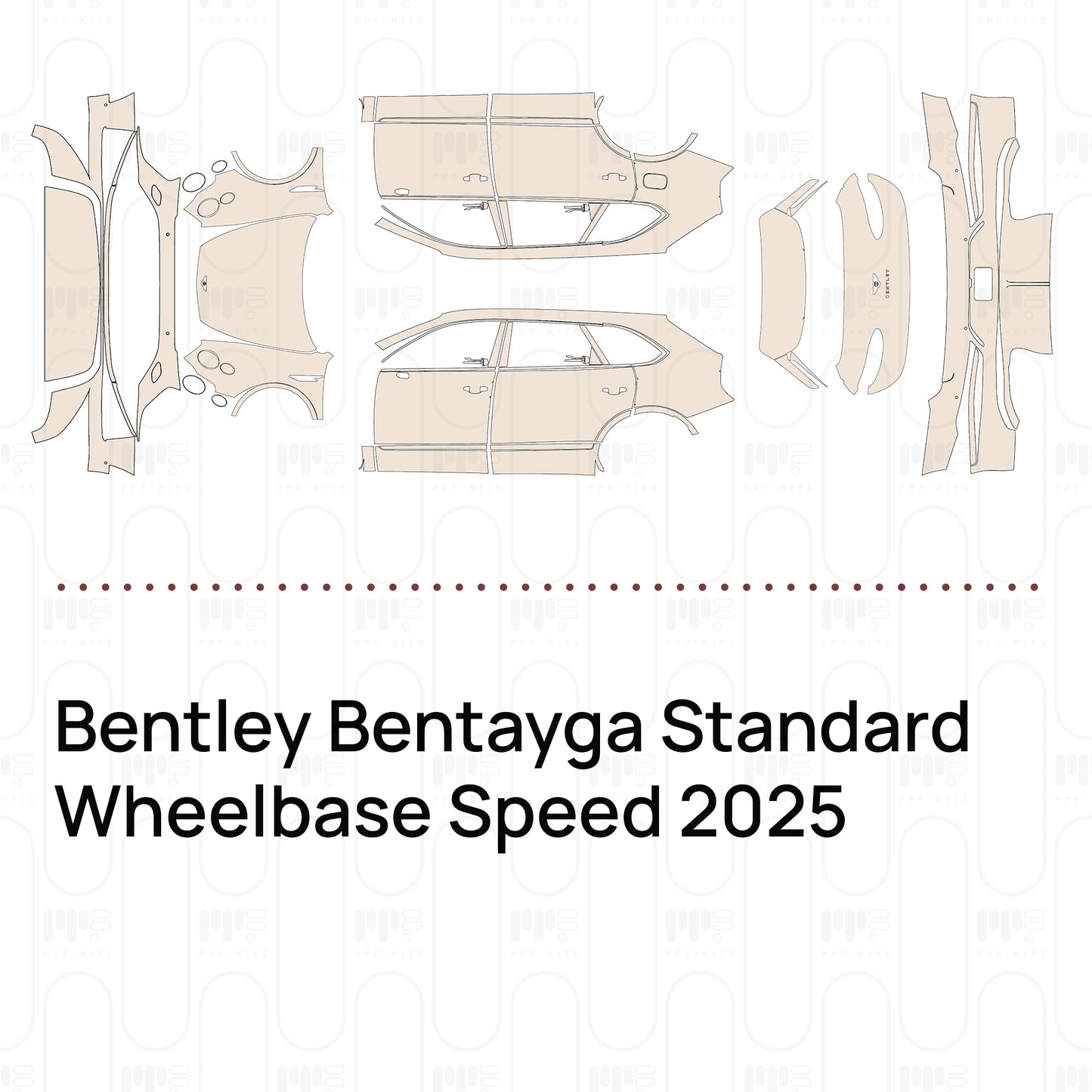 PPF prédécoupé Bentley Bentayga Standard Wheelbase Speed 2025