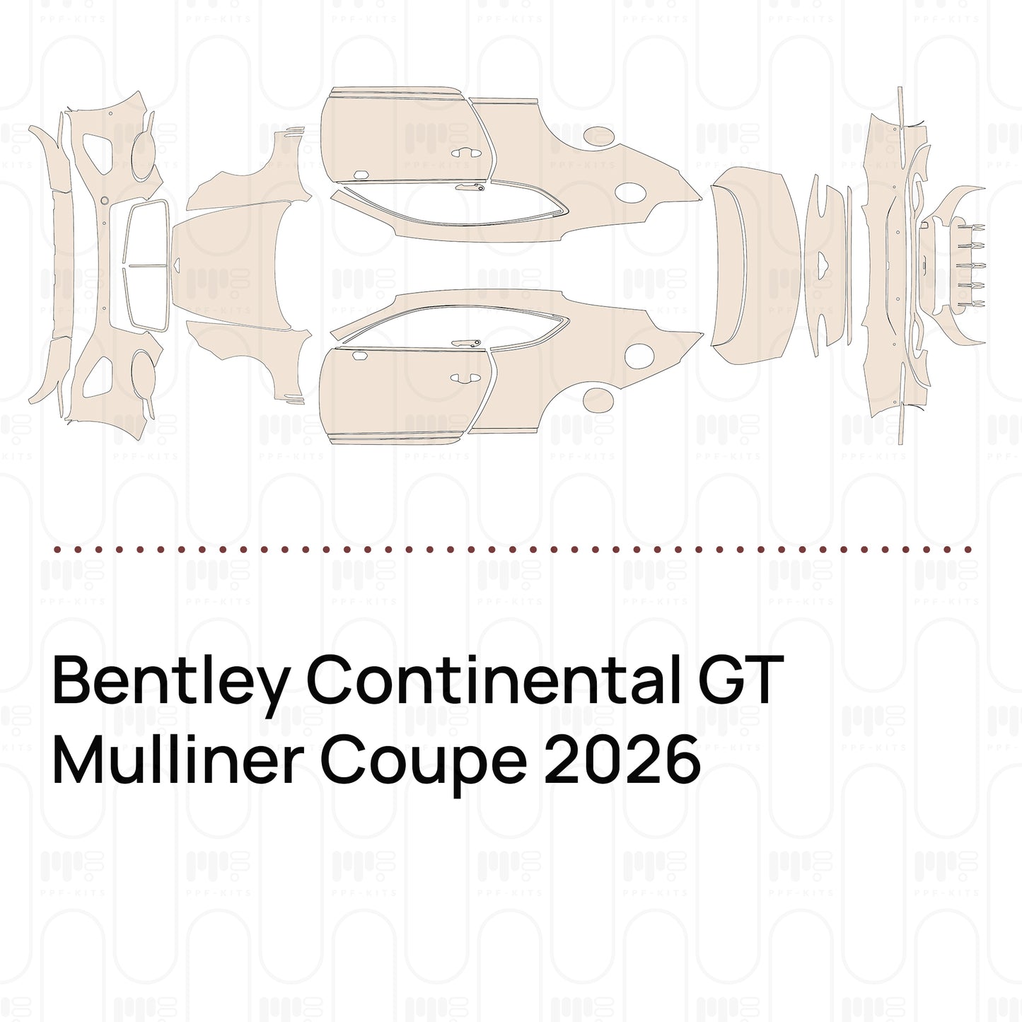 PPF prédécoupé Bentley Continental GT Mulliner Coupe 2026