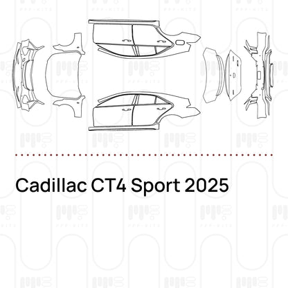 PPF prédécoupé Cadillac CT4 Sport 2025