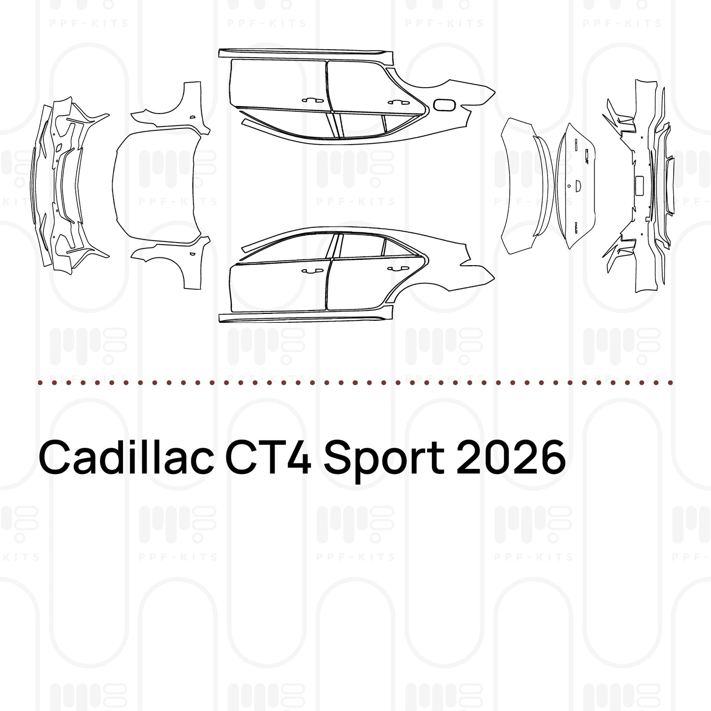 PPF prédécoupé Cadillac CT4 Sport 2026
