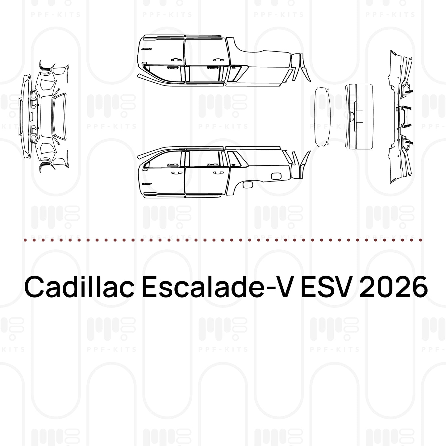 PPF prédécoupé Cadillac Escalade-V ESV 2026