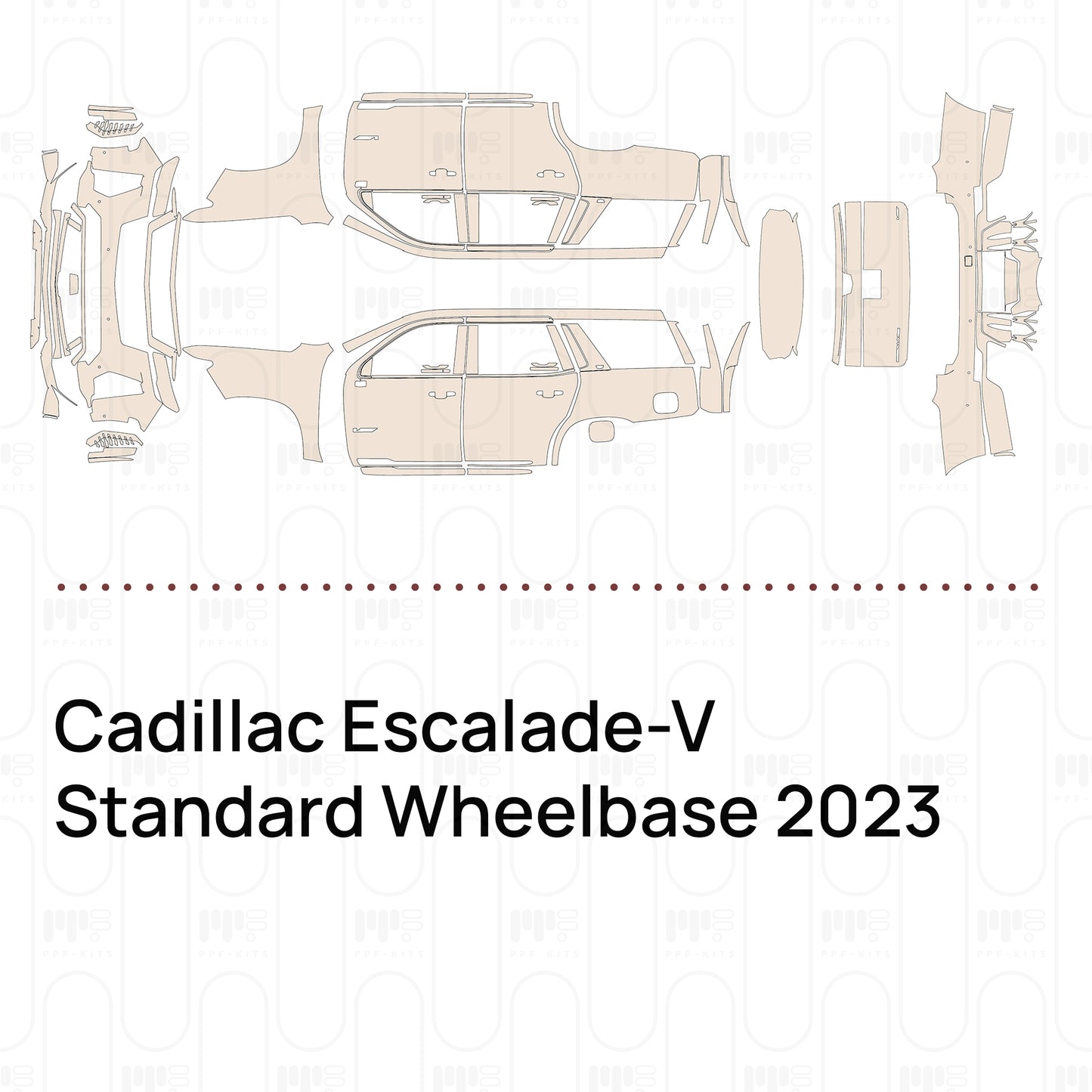PPF prédécoupé Cadillac Escalade-V Standard Wheelbase 2023