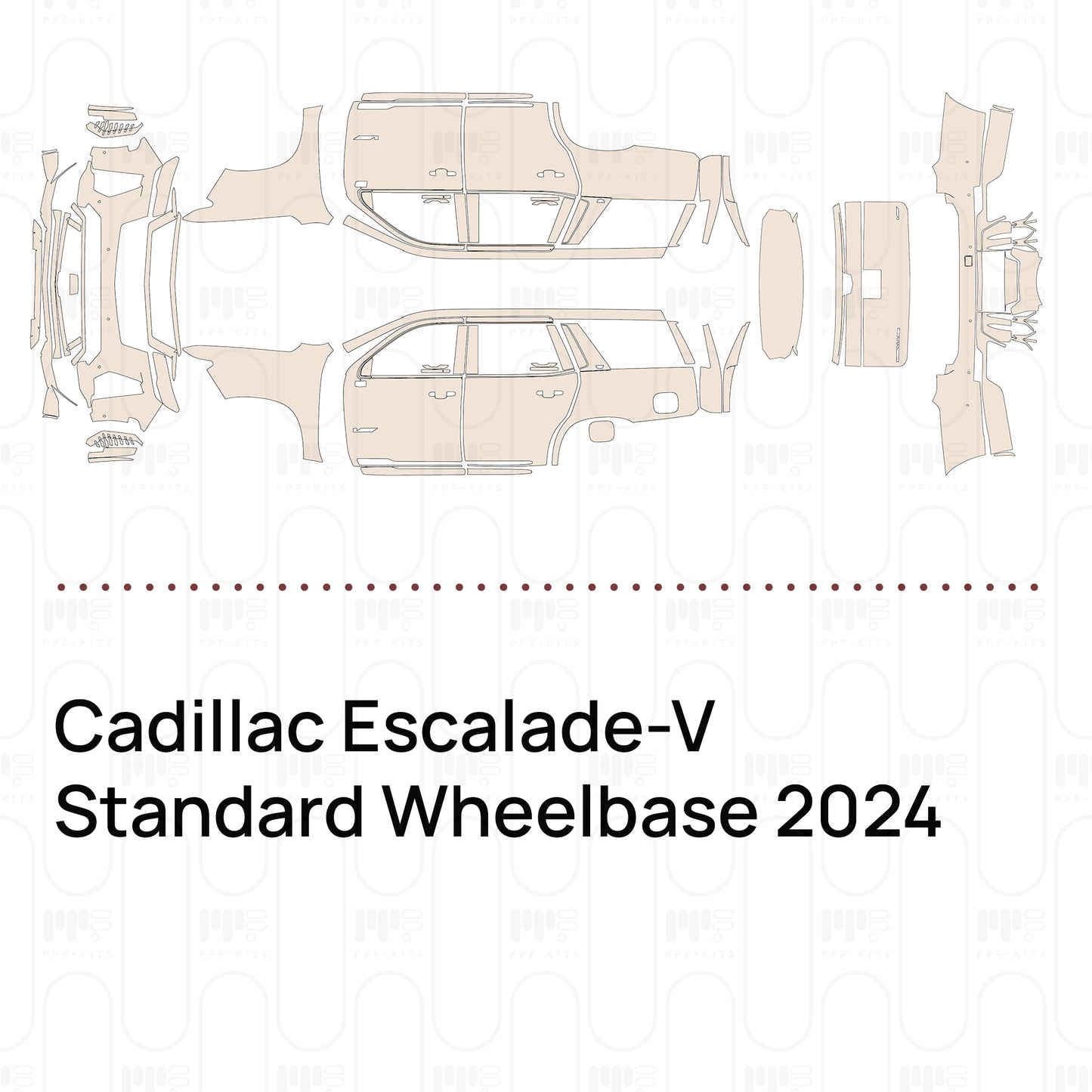 PPF prédécoupé Cadillac Escalade-V Standard Wheelbase 2024