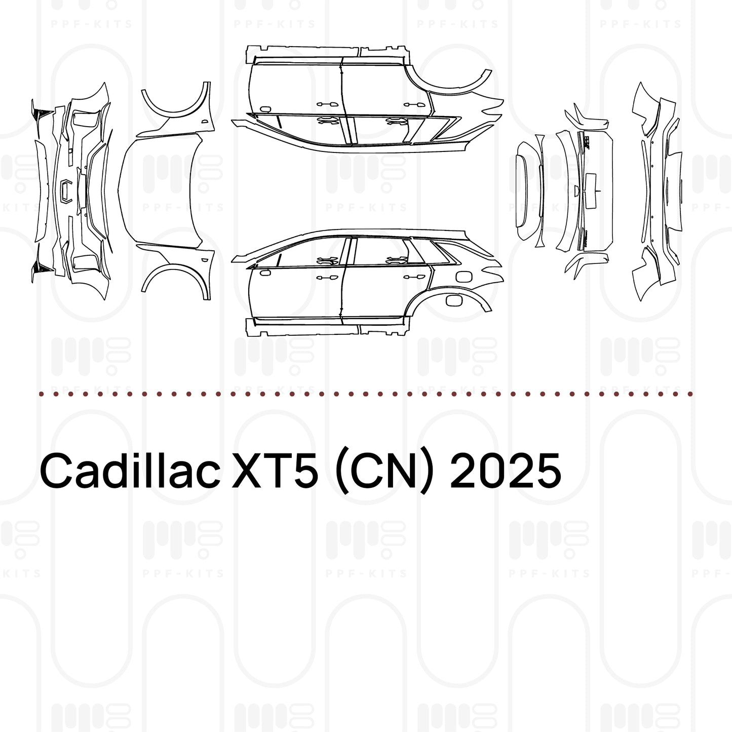 PPF prédécoupé Cadillac XT5 (CN) 2025