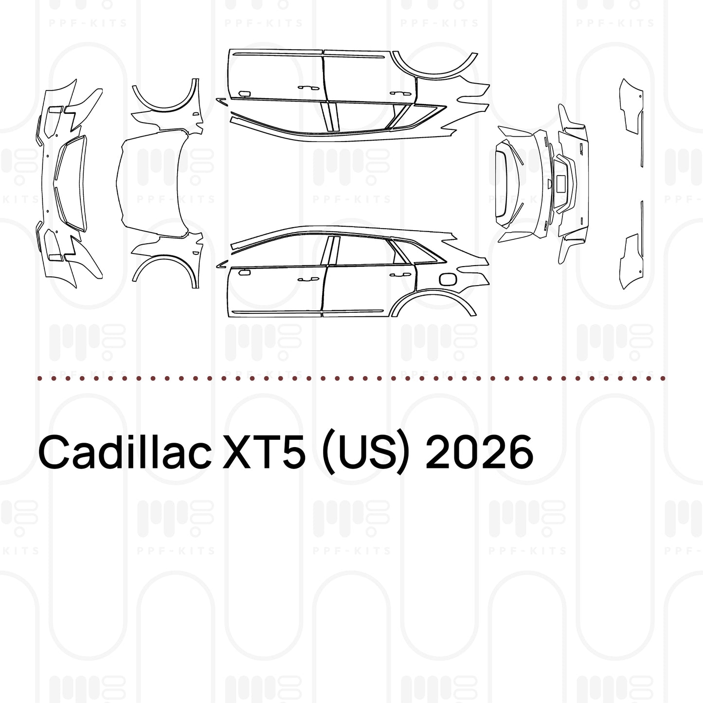 PPF prédécoupé Cadillac XT5 (US) 2026