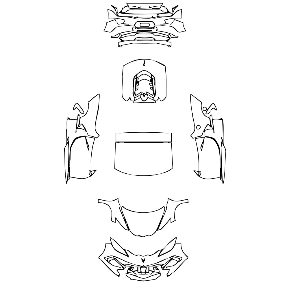 Pre-Cut PPF Chevrolet Corvette Stingray Coupe 2021 - PPF-Kits