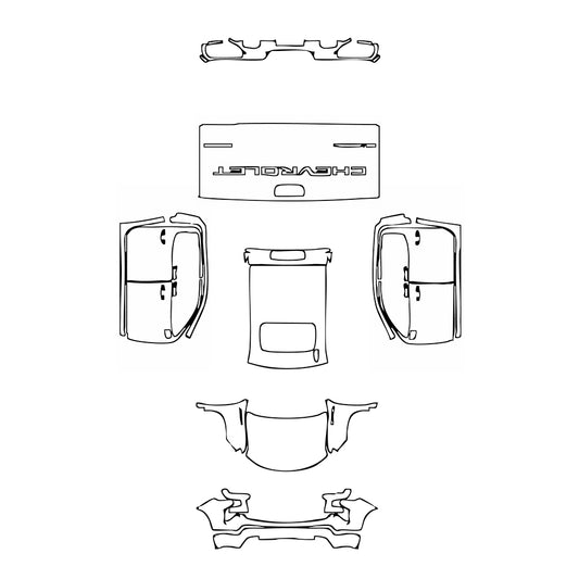 Pre-Cut PPF Chevrolet Silverado 1500 Custom 2024 - PPF-Kits