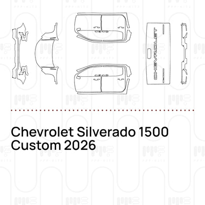 PPF prédécoupé Chevrolet Silverado 1500 Custom 2026