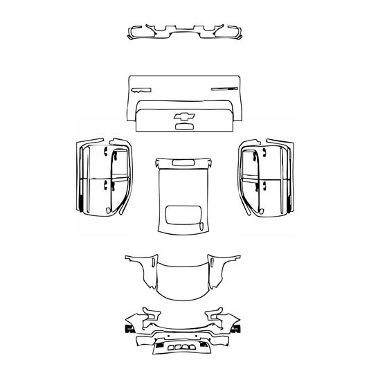 Pre-Cut PPF Chevrolet Silverado 1500 High Country 2022 - PPF-Kits