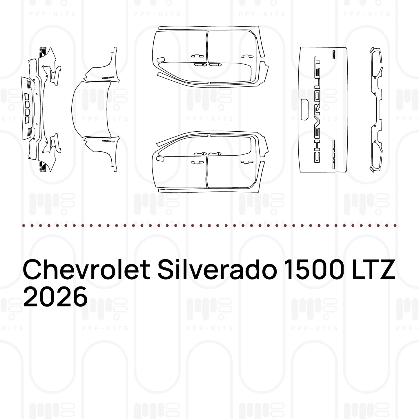 PPF prédécoupé Chevrolet Silverado 1500 LTZ 2026